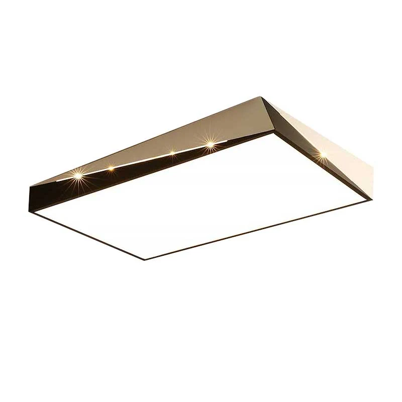 Plafonnier LED en acrylique de conception divisée, plafonnier noir et blanc pour salon, lumière blanche chaude/blanche, 16...