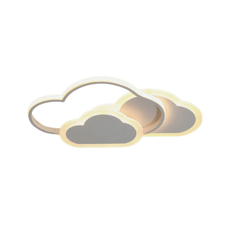 Plafonnier LED en acrylique pour chambre de fille, luminaire décoratif de plafond, dessin animé, rose Clearhalo