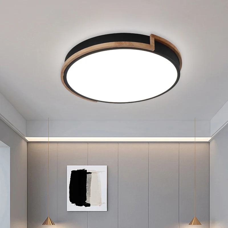 Plafonnier Led en acrylique pour Loft, 13 "/ 17"/ 21 ", tambour mince, pour chambre à coucher, soin des yeux, Macron, noir...