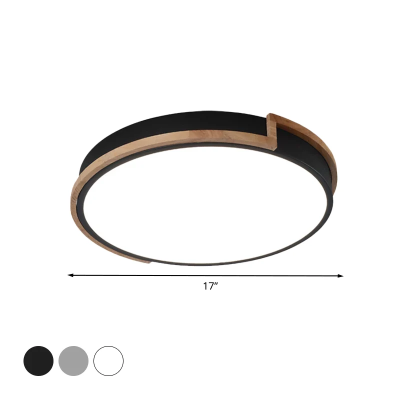 Plafonnier Led en acrylique pour Loft, 13 "/ 17"/ 21 ", tambour mince, pour chambre à coucher, soin des yeux, Macron, noir...