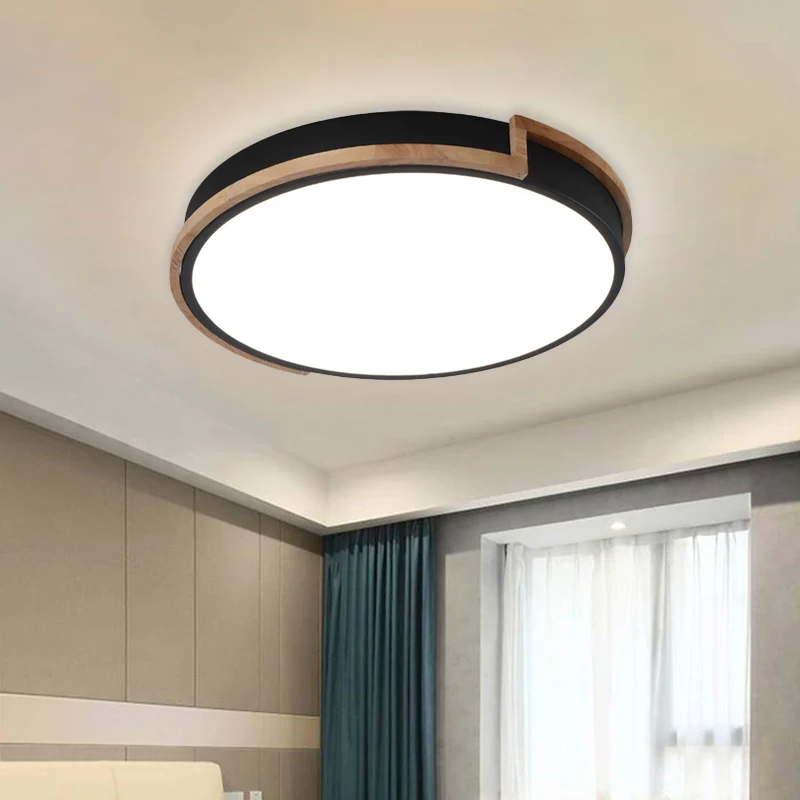 Plafonnier Led en acrylique pour Loft, 13 "/ 17"/ 21 ", tambour mince, pour chambre à coucher, soin des yeux, Macron, noir...