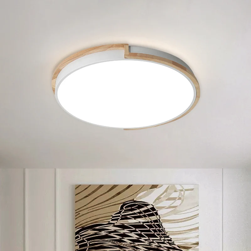 Plafonnier Led en acrylique pour Loft, 13 "/ 17"/ 21 ", tambour mince, pour chambre à coucher, soin des yeux, Macron, noir...