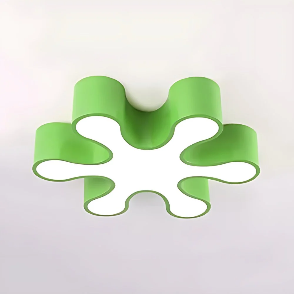 Plafonnier LED en acrylique rouge/jaune/bleu/vert en forme de pétale en troisième vitesse/lumière blanche pour la maternel...