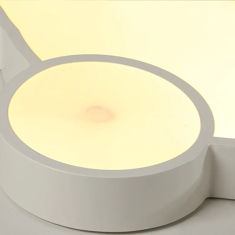 Plafonnier LED en acrylique de style simple avec anneaux, blanc, pour la maternelle Clearhalo