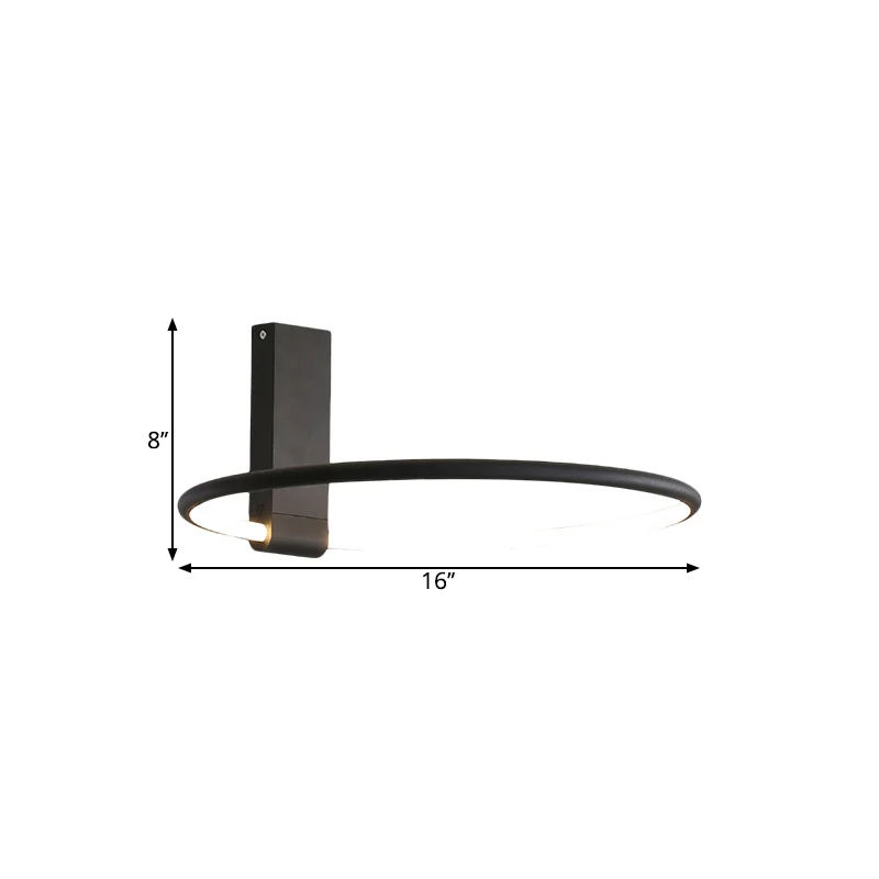 Plafonnier LED à anneau large de 16/23.5 pouces, de Style moderne, métallique, noir/blanc/or, lampe encastrée en lumière c...