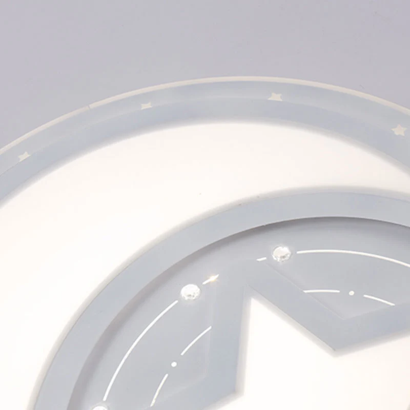 Plafonnier LED blanc moderne étoile et croissant plafonnier en métal pour couloir Clearhalo