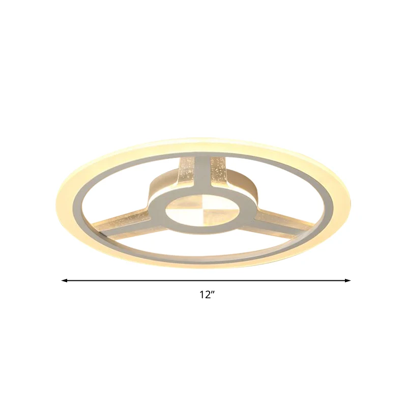 Plafonnier LED blanc pour enfants, plafonnier en acrylique avec volant, pour Foyer et jardin d'enfants Clearhalo