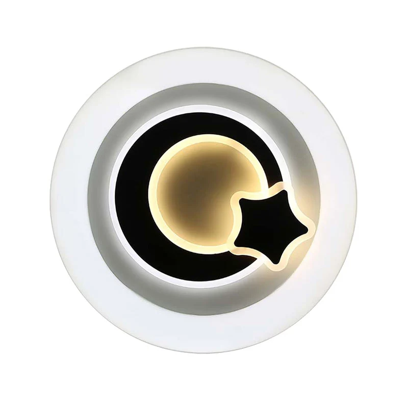 Plafonnier LED circulaire blanc en acrylique, moderne et élégant, pour cuisine et couloir Clearhalo