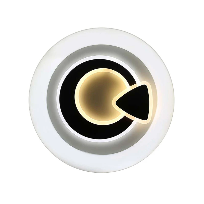 Plafonnier LED circulaire blanc en acrylique, moderne et élégant, pour cuisine et couloir Clearhalo