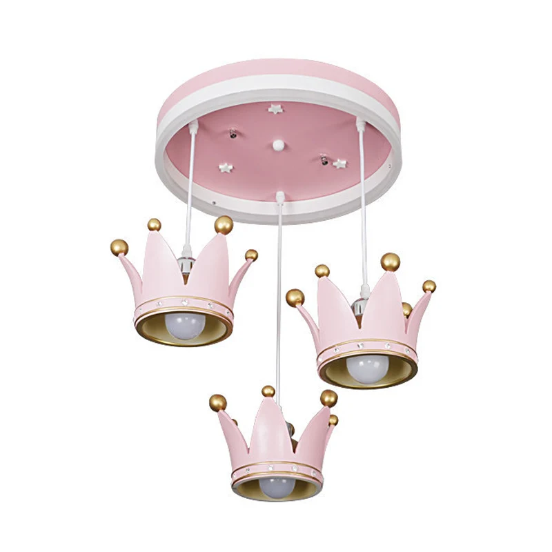 Plafonnier LED en forme de boucle en acrylique pour enfants, plafonnier rose à 3 lumières avec abat-jour en forme de couro...