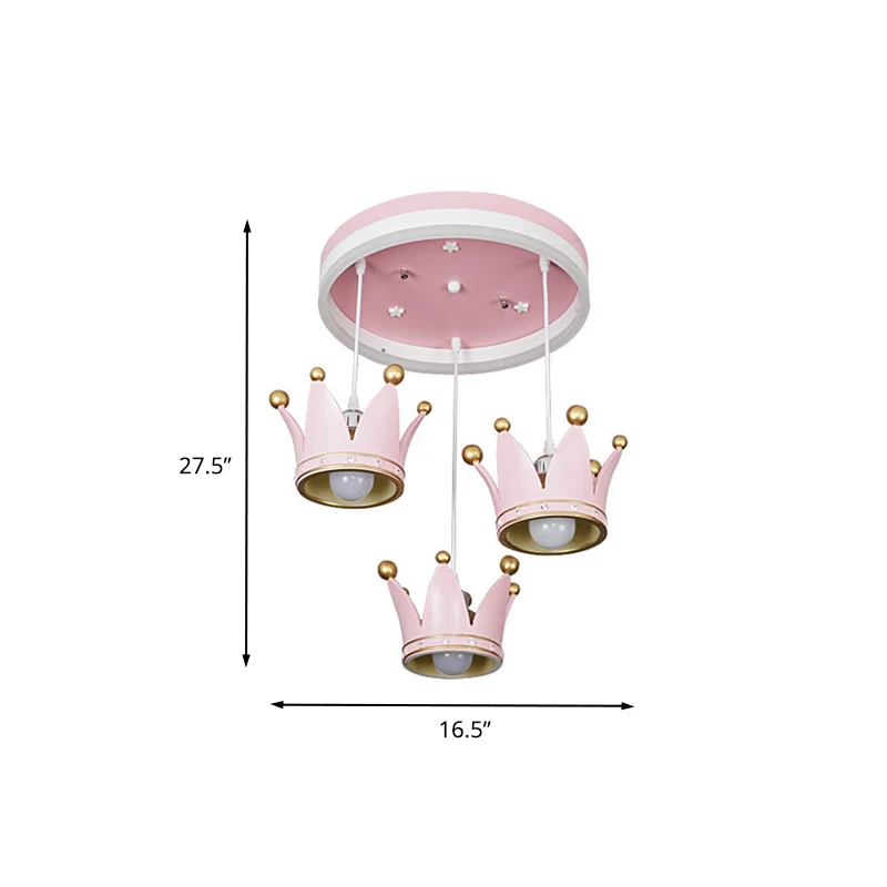 Plafonnier LED en forme de boucle en acrylique pour enfants, plafonnier rose à 3 lumières avec abat-jour en forme de couro...