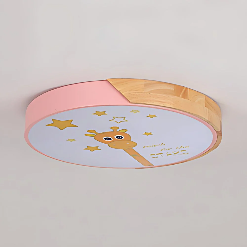 Plafonnier LED en forme de cercle en acrylique avec girafe, luminaire décoratif d'intérieur, luminaire décoratif de plafon...