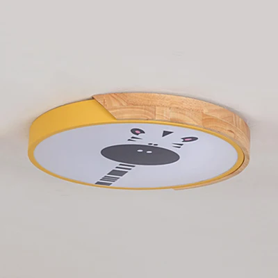 Plafonnier LED en forme de cercle en acrylique avec girafe, luminaire décoratif d'intérieur, luminaire décoratif de plafon...