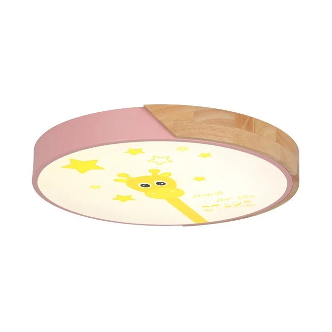 Plafonnier LED en forme de cercle en acrylique avec girafe, luminaire décoratif d'intérieur, luminaire décoratif de plafon...