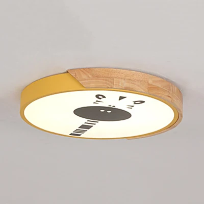 Plafonnier LED en forme de cercle en acrylique avec girafe, luminaire décoratif d'intérieur, luminaire décoratif de plafon...
