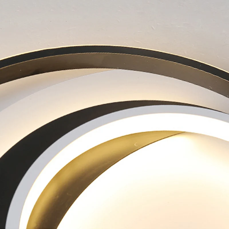 Plafonnier LED en forme d'anneau pour enfants, luminaire de plafond blanc en acrylique avec croissant d'étoile, pour balco...