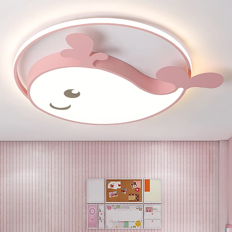 Plafonnier LED en forme de dauphin souriant en acrylique, luminaire décoratif d'intérieur, idéal pour une chambre d'enfant...