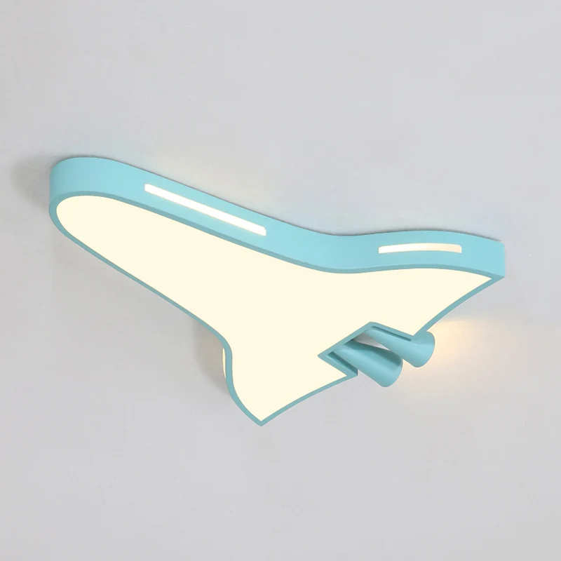 Plafonnier LED en forme d'avion en métal et acrylique, luminaire décoratif de plafond, idéal pour une chambre de garçon ou...