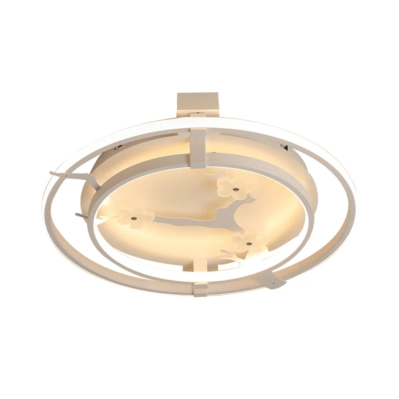 Plafonnier LED en forme de fleur de prunier, luminaire de plafond en acrylique et en métal de dessin animé en blanc pour m...