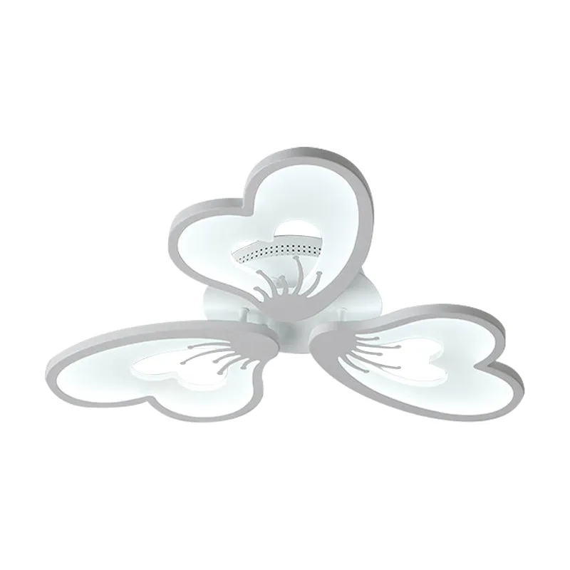 Plafonnier LED en forme de fleur, Style Simple, en acrylique blanc, 3/5 têtes, plafonnier LED pour chambre à coucher, blan...