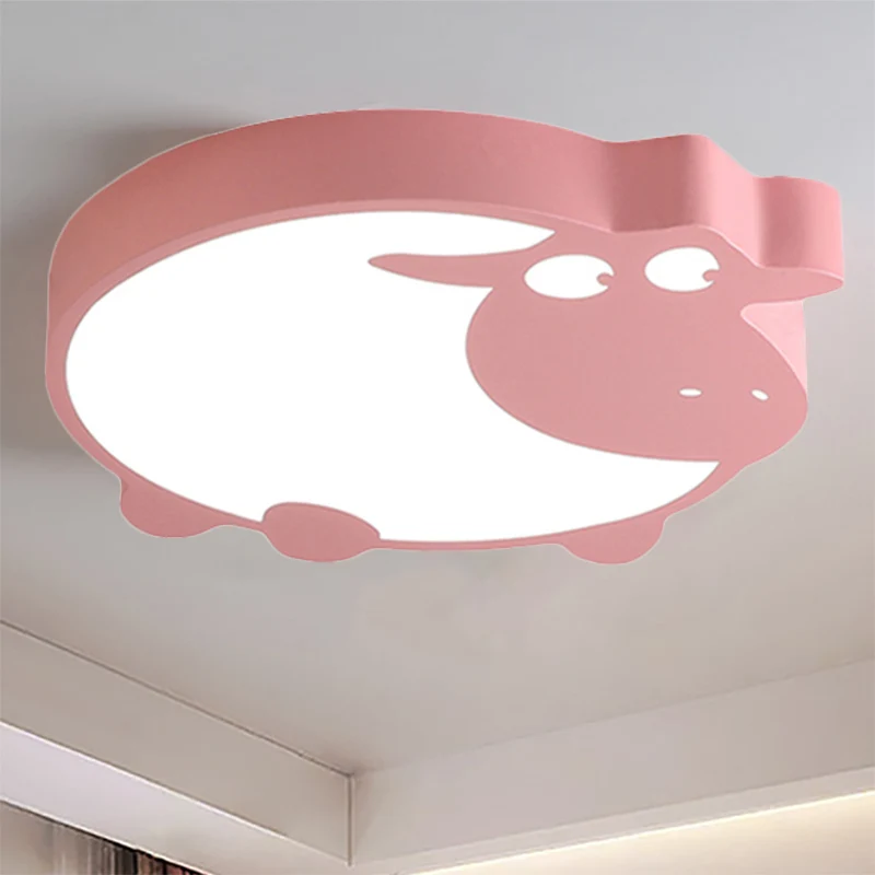Plafonnier LED en forme de mouton en métal et acrylique, luminaire décoratif d'intérieur, idéal pour une chambre de garçon...