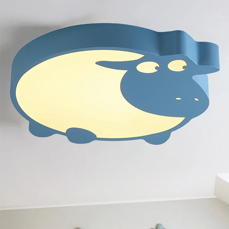 Plafonnier LED en forme de mouton en métal et acrylique, luminaire décoratif d'intérieur, idéal pour une chambre de garçon...