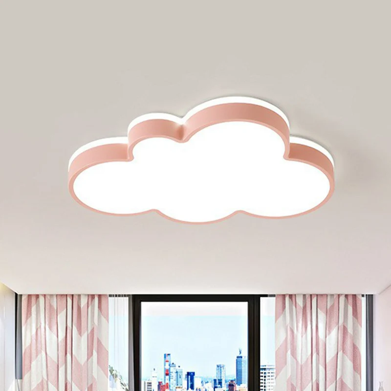 Plafonnier LED en forme de nuage en acrylique, luminaire d'éclairage encastré pour chambre d'enfant Clearhalo
