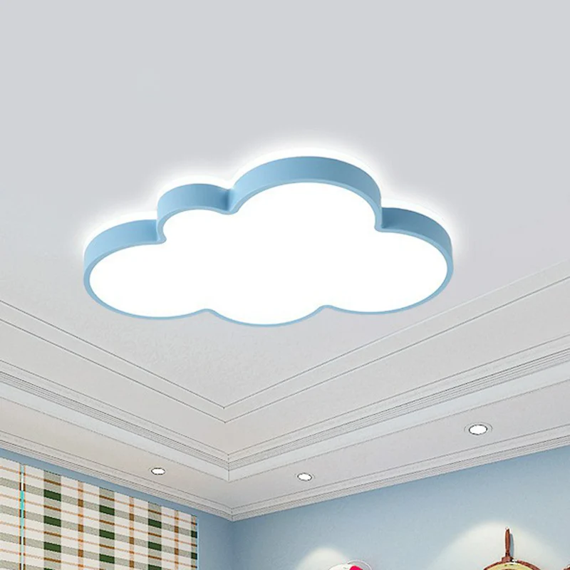 Plafonnier LED en forme de nuage en acrylique, luminaire d'éclairage encastré pour chambre d'enfant Clearhalo