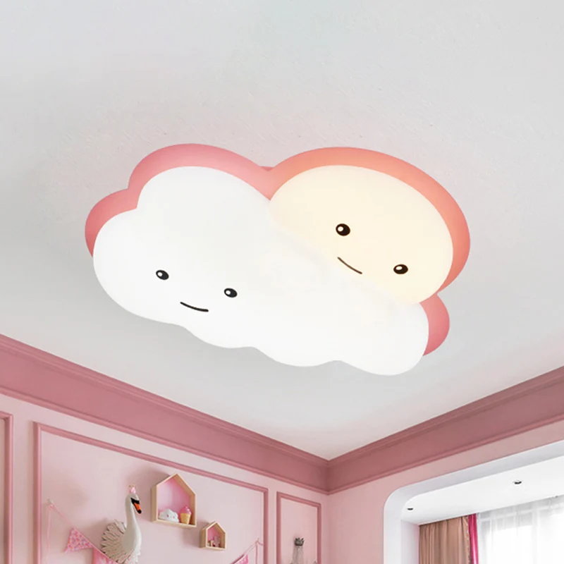Plafonnier LED en forme de nuage rose/bleu, luminaire décoratif d'intérieur en acrylique, luminaire décoratif d'intérieur,...