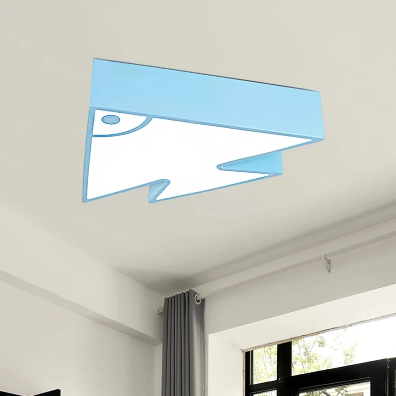 Plafonnier LED en forme de poisson triangulaire en acrylique, luminaire décoratif d'intérieur, idéal pour une chambre d'en...