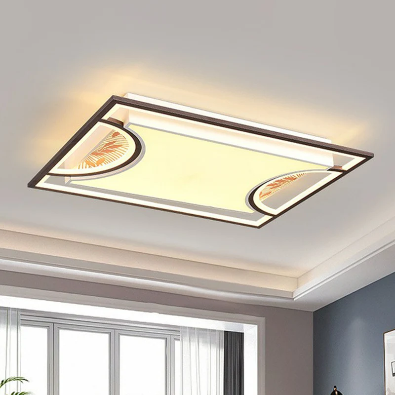 Plafonnier LED géométrique simplicité pour salon, plafonnier encastré en café Clearhalo