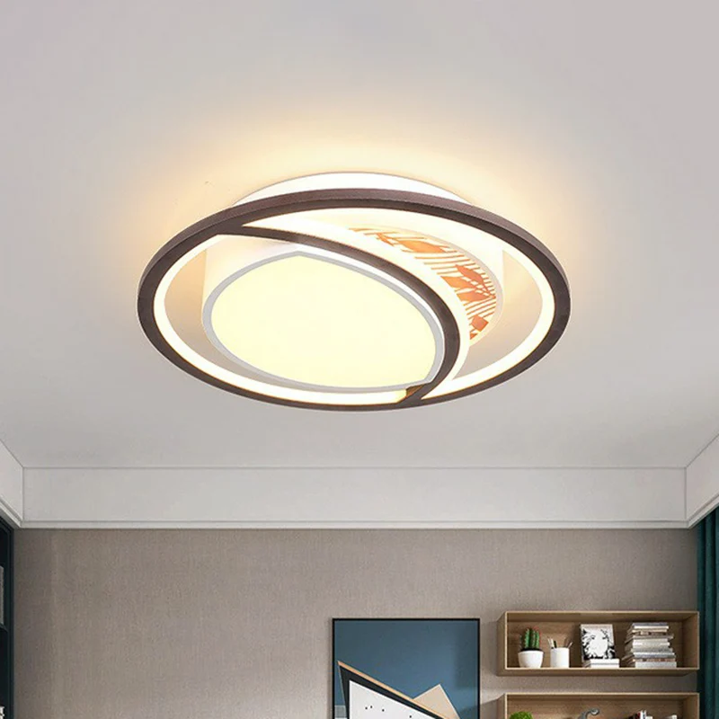 Plafonnier LED géométrique simplicité pour salon, plafonnier encastré en café Clearhalo