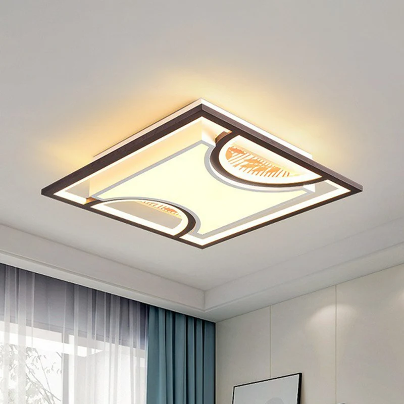 Plafonnier LED géométrique simplicité pour salon, plafonnier encastré en café Clearhalo