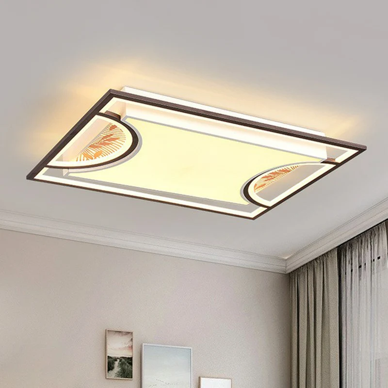 Plafonnier LED géométrique simplicité pour salon, plafonnier encastré en café Clearhalo