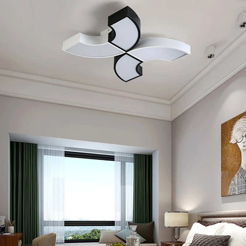 Plafonnier LED intégré en métal avec demi-anneau Macaron, lumière blanche chaude/blanche pour chambre d'enfant Clearhalo