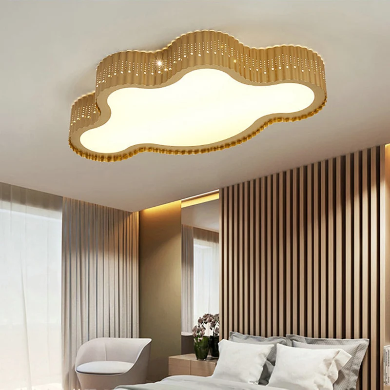 Plafonnier LED marron pour enfants, plafonnier en acrylique nuage festonné pour la maternelle Clearhalo