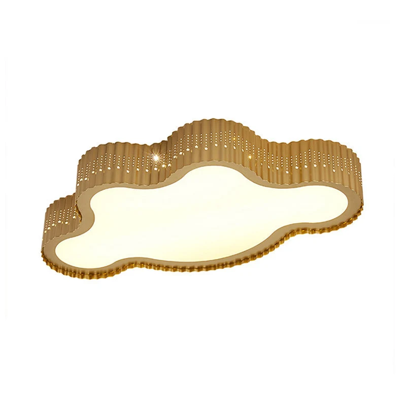 Plafonnier LED marron pour enfants, plafonnier en acrylique nuage festonné pour la maternelle Clearhalo