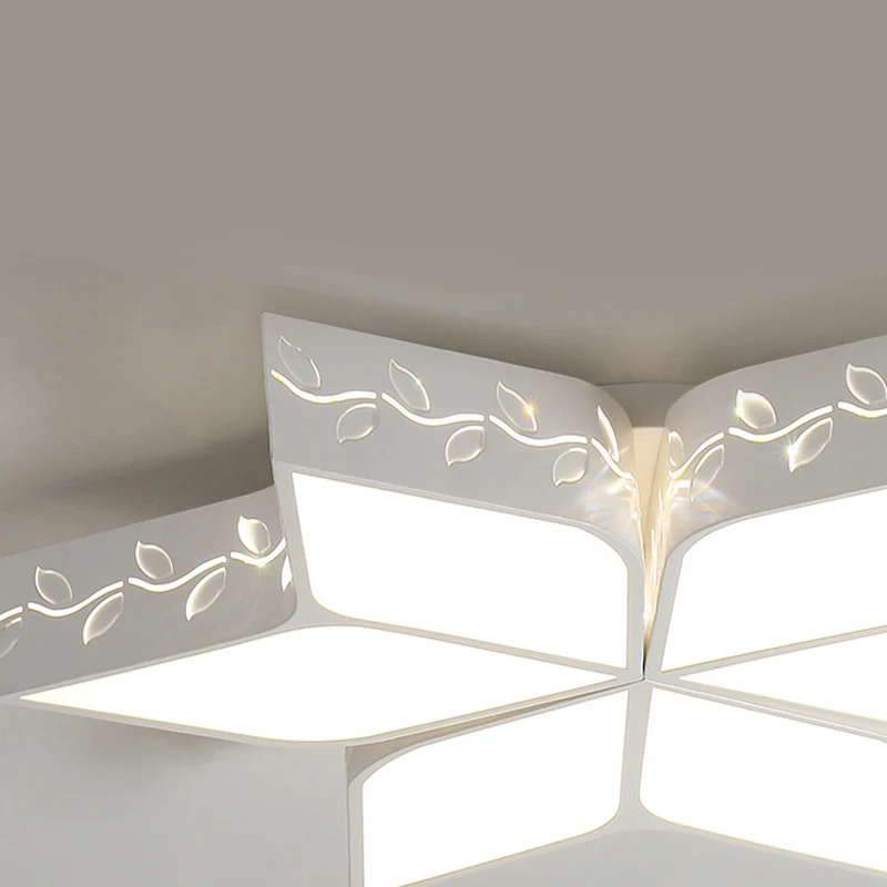 Plafonnier LED moderne en forme d'étoile à six angles en métal pour salle de soins infirmiers, finition blanche Clearhalo