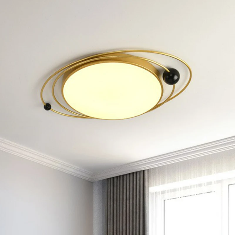 Plafonnier LED en métal Planet, luminaire décoratif d'intérieur, idéal pour un salon contemporain Clearhalo