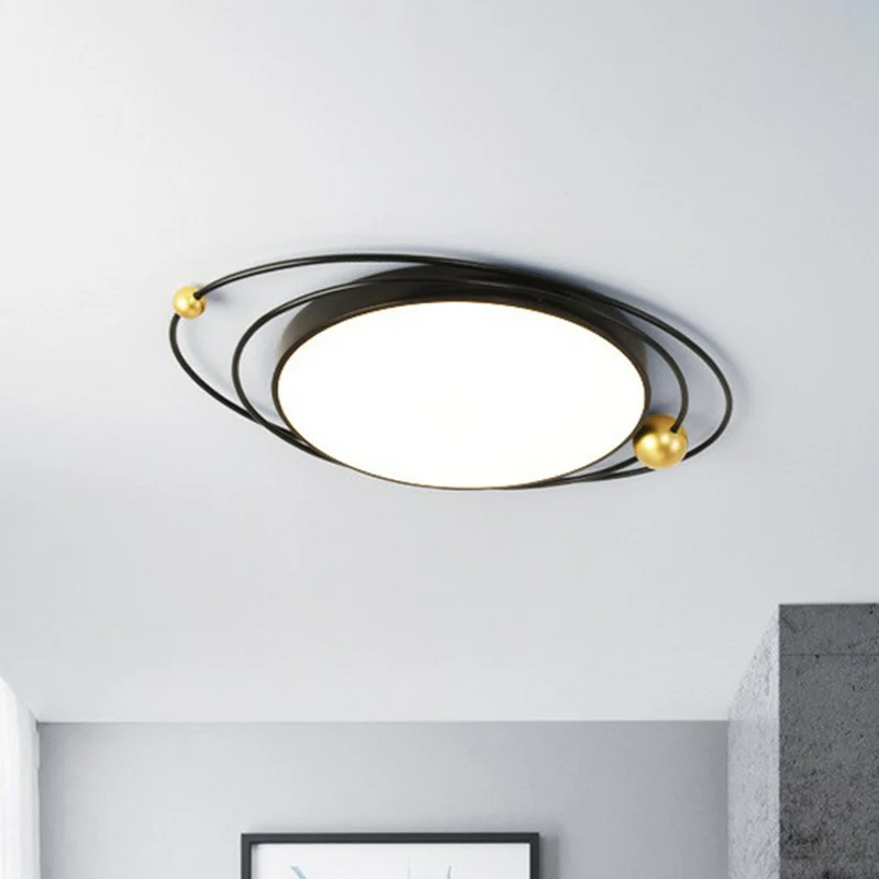Plafonnier LED en métal Planet, luminaire décoratif d'intérieur, idéal pour un salon contemporain Clearhalo