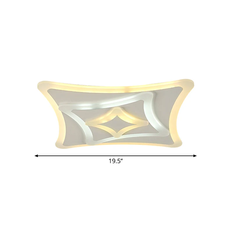 Plafonnier LED Super fin en acrylique Simple, luminaire de plafond pour chambre à coucher, lumière chaude/blanche Clearhalo
