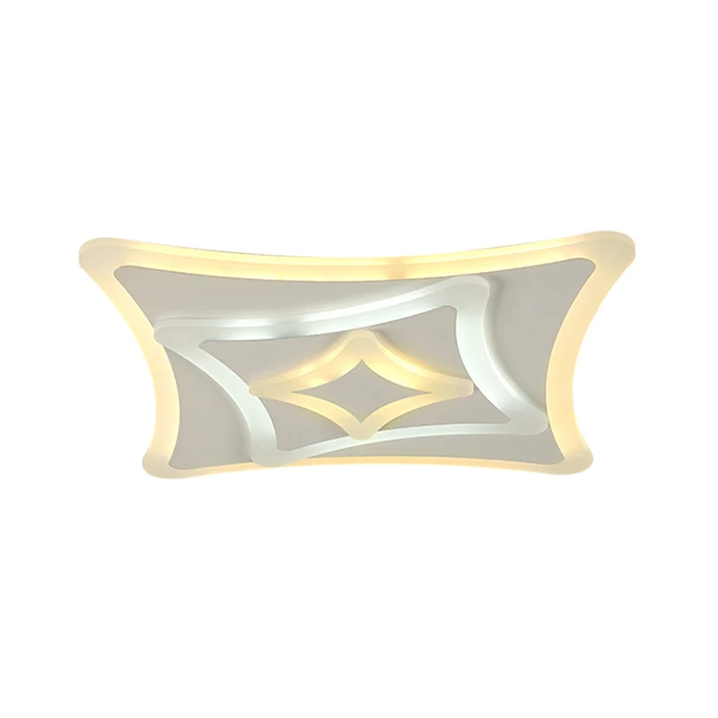Plafonnier LED Super fin en acrylique Simple, luminaire de plafond pour chambre à coucher, lumière chaude/blanche Clearhalo