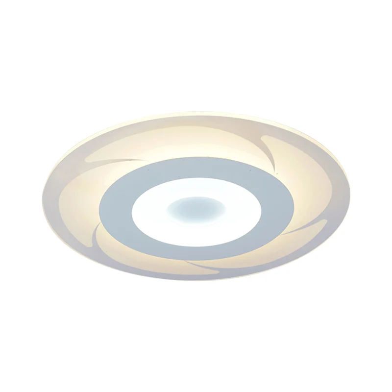 Plafonnier LED ultra fin en acrylique, plafonnier moderne à LED en blanc chaud/blanc, 16,5"/20,5"/24,5" de large Clearhalo