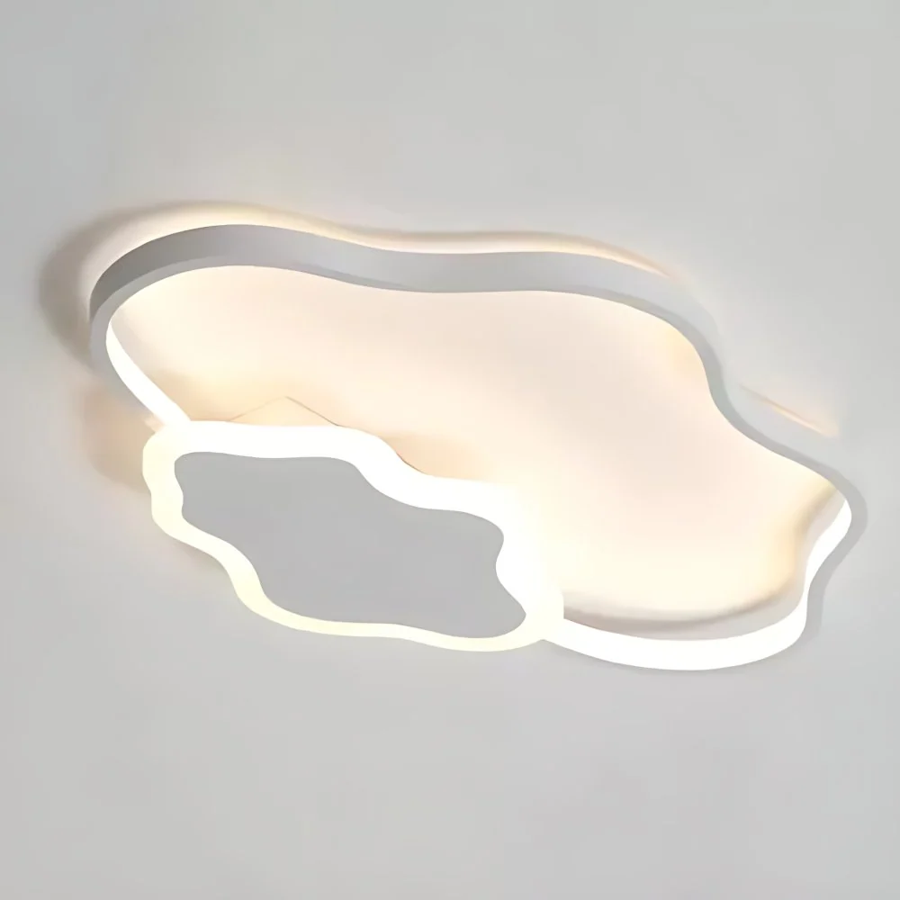 Plafonnier nuage pour salle de soins infirmiers, en acrylique, finition blanche moderne, plafonnier encastré Clearhalo