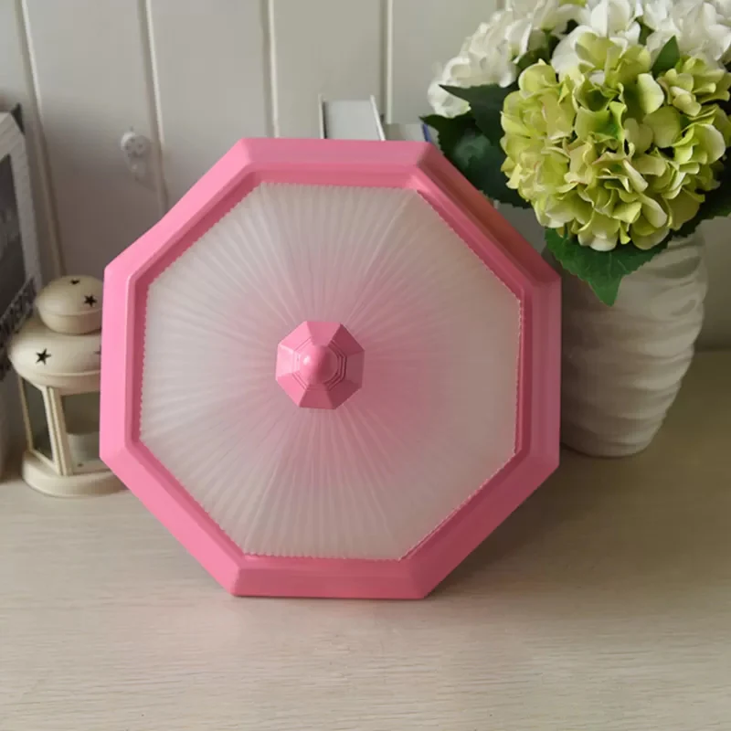 Plafonnier octogonal à affleurement, plafonnier contemporain en verre Ridge pour chambre d'enfant Clearhalo