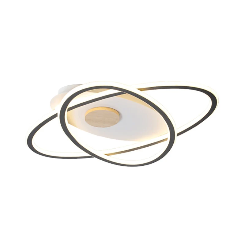 Plafonnier ovale en acrylique de 16,5 "/20,5 po W Simplicity LED, éclairage semi-encastré gris, lumière chaude/à couleur c...