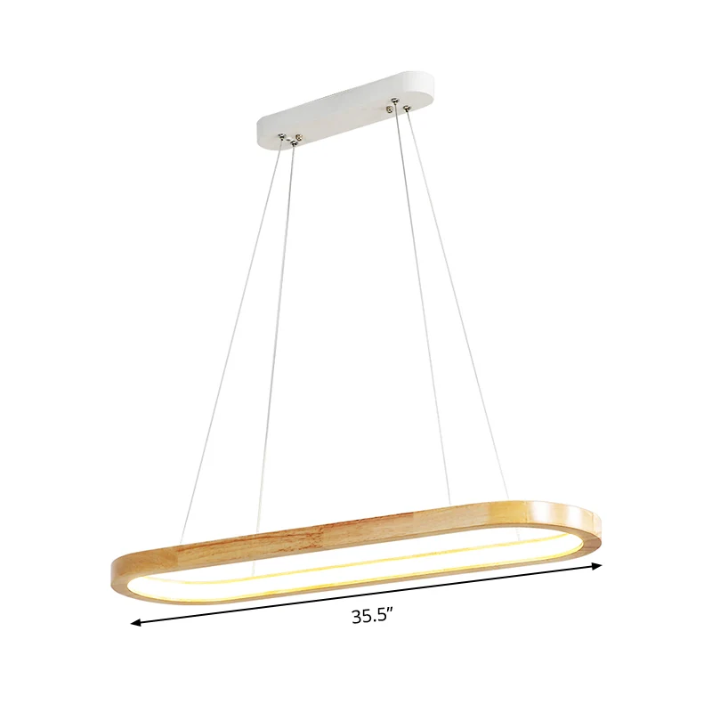Plafonnier ovale Beige en bois, luminaire décoratif d'intérieur, luminaire décoratif de plafond, idéal pour une salle à ma...