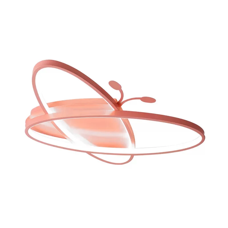 Plafonnier papillon rose/bleu, Style enfants, en fer, LED, encastré, pour la maternelle Clearhalo