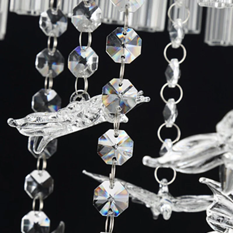Plafonnier papillon scintillant, plafonnier romantique en cristal clair pour la maternelle Clearhalo