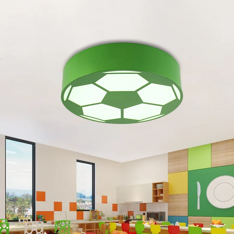 Plafonnier plat en acrylique avec thème de sport, luminaire décoratif de plafond, idéal pour une chambre d'enfant Clearhalo